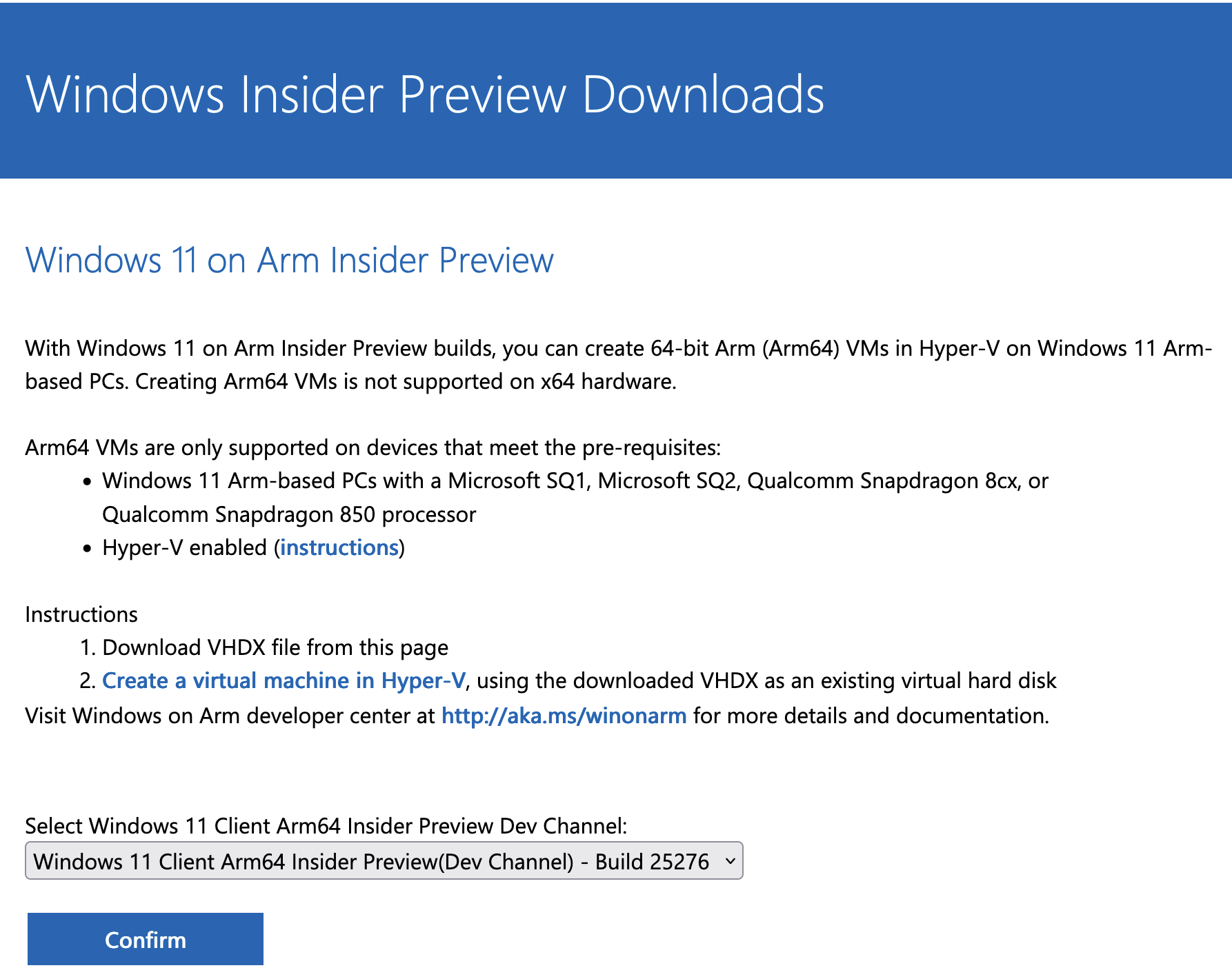 Download selection for Windows 11